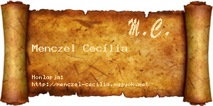 Menczel Cecília névjegykártya