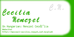 cecilia menczel business card